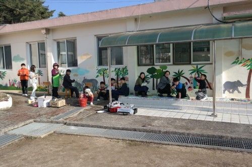 창원 구산초,벽화그리기 활동