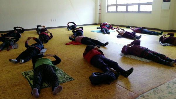 산청군의 건무도교실이 어르신들에게 큰 호응을 얻고 있다