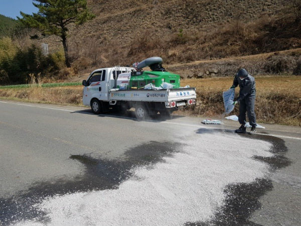 진주시는 구제역 차단을 위한 방역 및 예방접종 등 비상근무 체제를 펼치고 있다