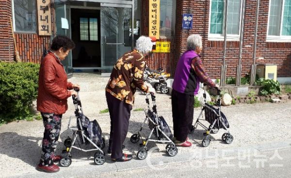 어르신들의 거동불편을 해소하고 이동권을 보장하기 위해 실버카 81대를 지원했다.(사진/거창군)