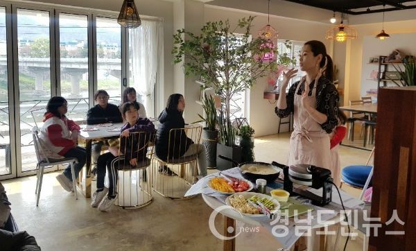 ‘산청군 드림스타트’가 오는 6월까지 직업체험 프로그램 ‘홈카페 바리스타를 꿈꾸다’를 운영한다.(사진/산청군)