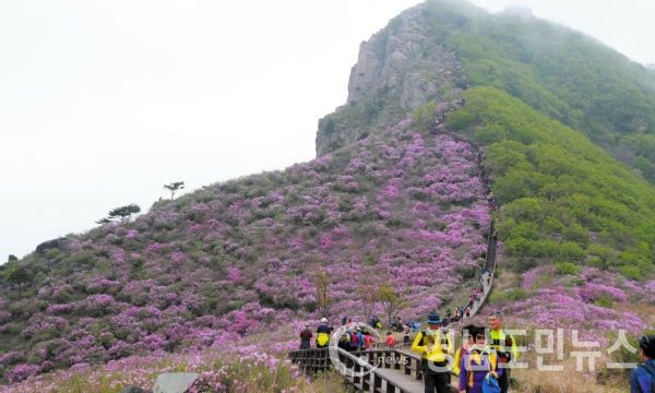 산청 황매산 철쭉제 운무 속 인파 지난해 자료(사진/산청군)
