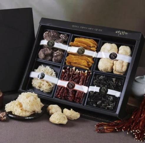 버섯향기 6종선물세트(표고버섯, 목이버섯, 녹각영지버섯, 은이버섯, 노루궁뎅이버섯, 상황버섯)