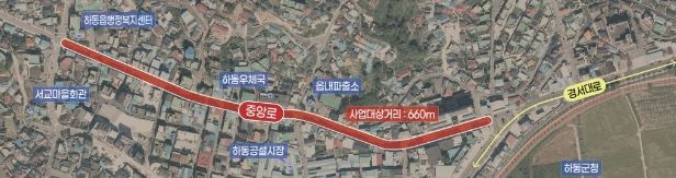 하동읍 간판개선 사업으로 “컴팩트 매력도시”거리