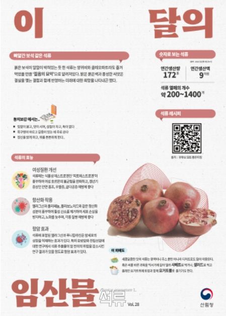 10월 이달의 임산물(석류) 포스터