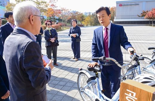진주시, 공유형 자전거‘하모타고’18일부터 무료 시범운영