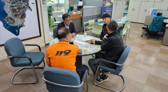 사천시와 사천소방서 2024년 산불현장 진화 및 예방 대응 관련 업무 협의