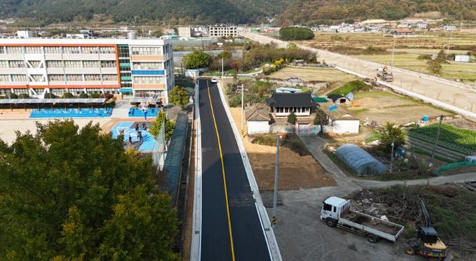 사천시 제일중학교 동편 도시계획도로 개통