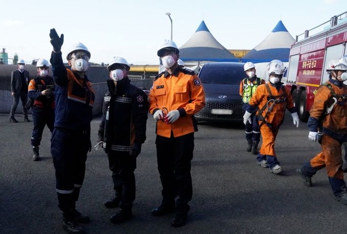 경북소방본부, ㈜포스코 현장 안전관리 지도 점검실시