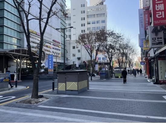 천호동 로데오거리 도로 정비 후