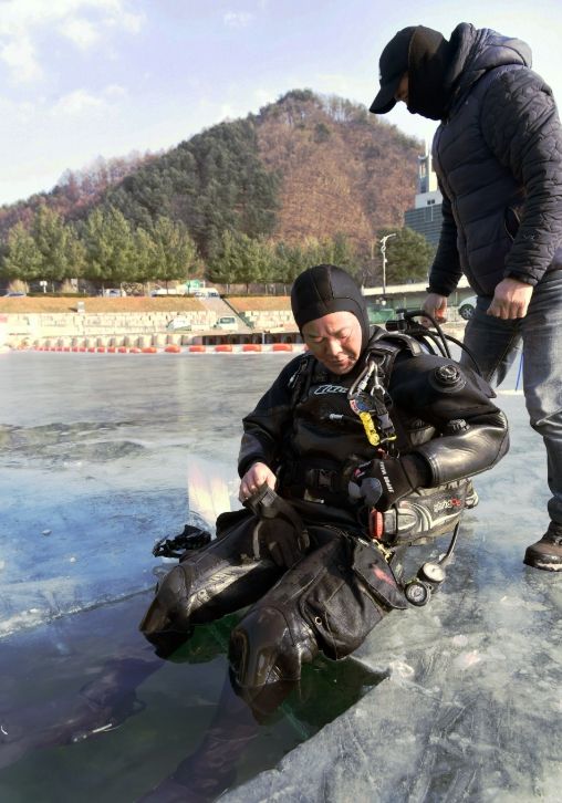 주말까지 최강 동장군 예보 산천어 축제장 얼음판 꽁꽁