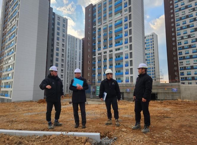 고성군 동절기 공동주택 공사 현장 점검 실시