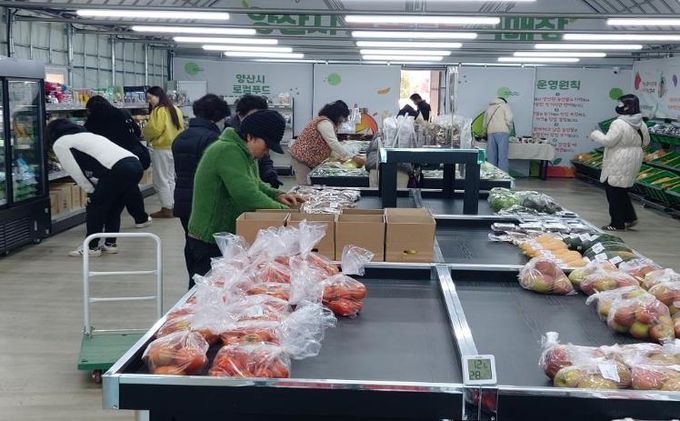양산시 로컬푸드 임시직매장 개장 7개월 성적 ‘눈길’