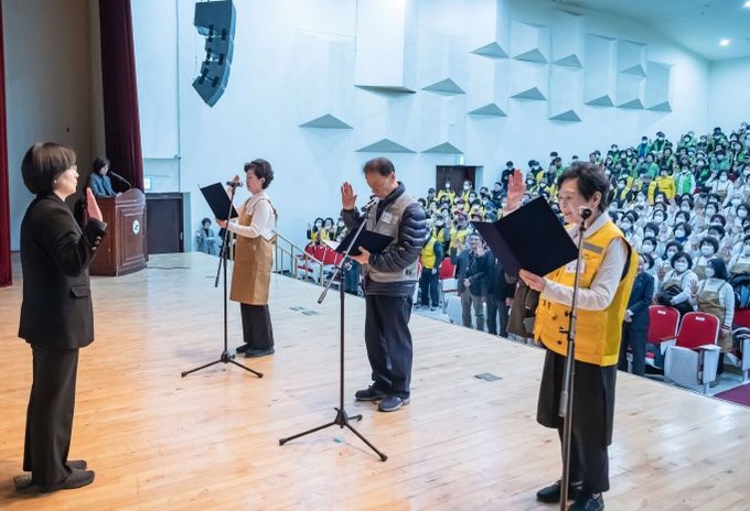 21일 노인일자리 사업 발대식 모습