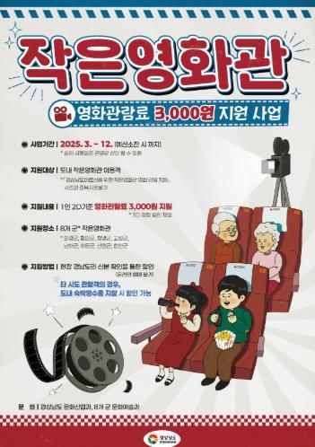 하동군, 도민·관광객까지 영화관람료 지원! 전국 최초