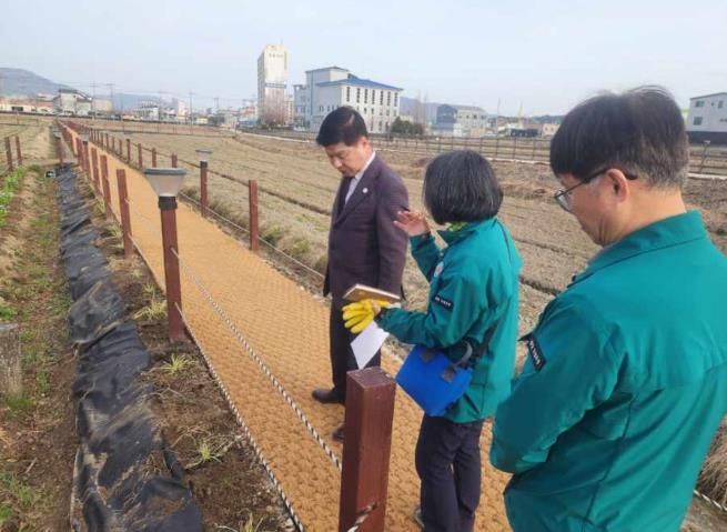 고성군, 기월안뜰 봄꽃축제 현장 사전안전점검 실시