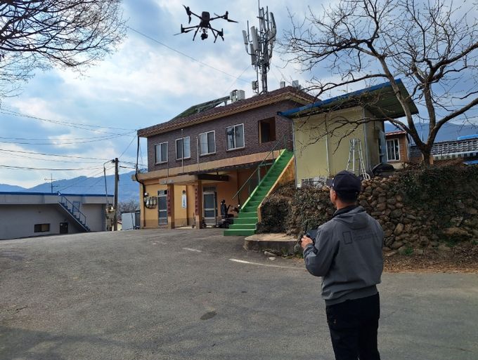 지적재조사지구 드론 촬영