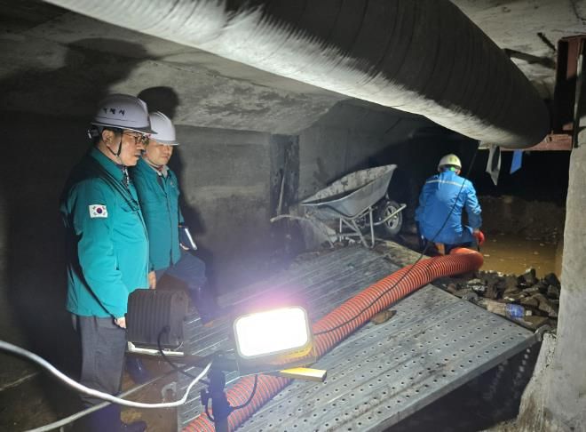 거제시, 우수기 대비 침수 우려 지역 현장 점검 1 - 동부면 박스