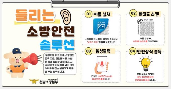 여수소방서, 들리는 소방안전교육 제공