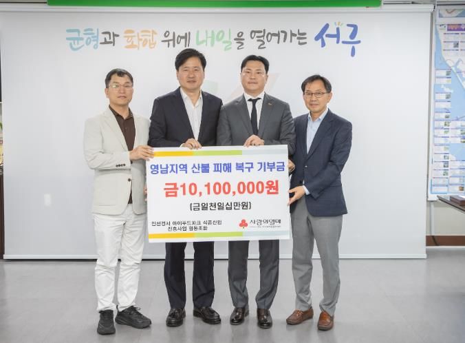 아이푸드파크 식품산업 진흥사업 협동조합, 영남지역 산불 피해 복구 성금 기탁