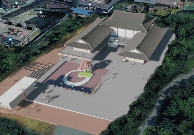 (가칭)이순신기념관 조감도(상기 조감도는 예시안이며 향후 진행과정에서 변경될 수 있음)