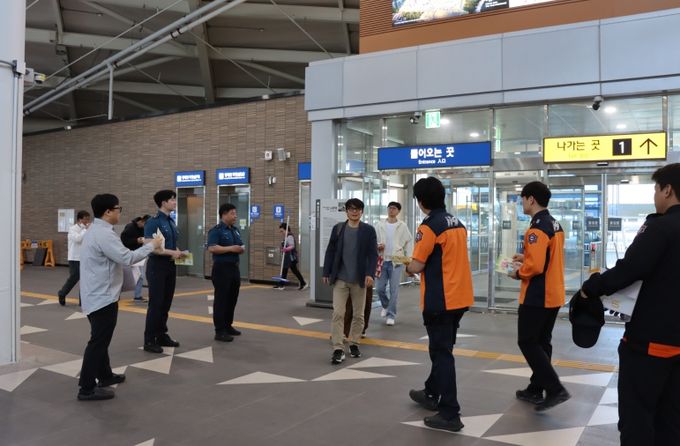 나주소방서, 나주역서 화재예방 캠페인 전개… 전기·부주의 화재 예방 강조