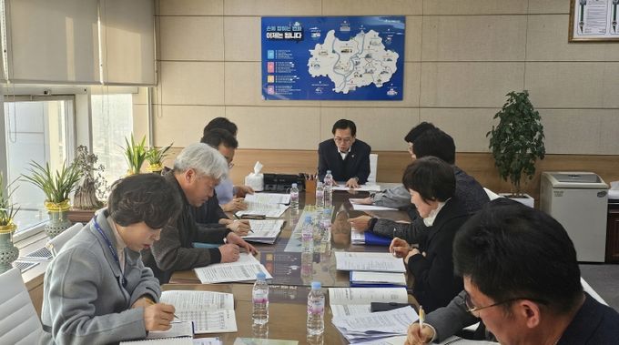 고광완 광주광역시 행정부시장이 지난 2월 11일 '지방재정 신속집행보고회'를 주재하고 있다.