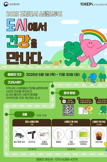 ‘2025년 건강도시 스탬프투어 – 도시에서 건강을 만나다’캠페인