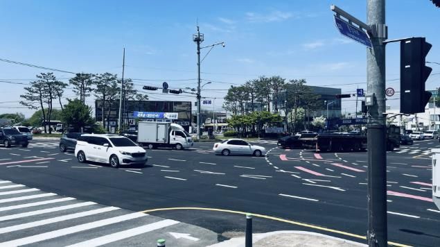 청주시, 주성사거리 혼잡교차로 개선공사 완료