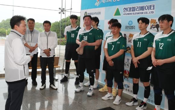 신병대 청주부시장, 충북도민체육대회 출전 선수단 격려