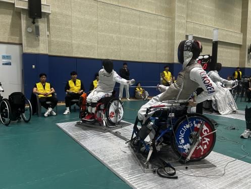 박천희(오른쪽) 선수 경기모습