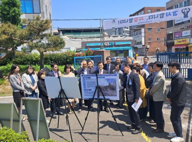 진주시, 삼현여중 정문 앞 통학로 개선 완료