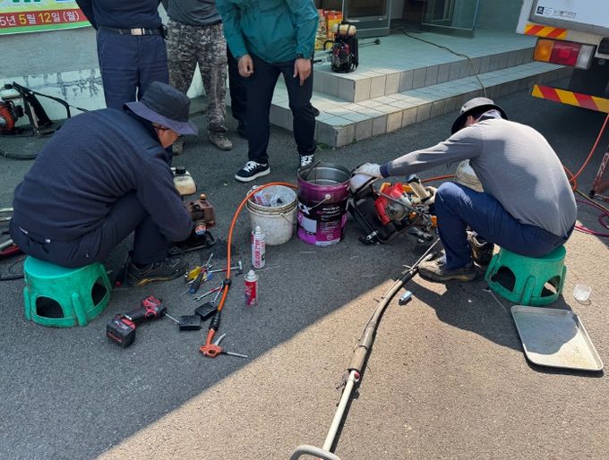 경남 도 농업기술원·하동군 농업기술센터 합동 농기계 교육