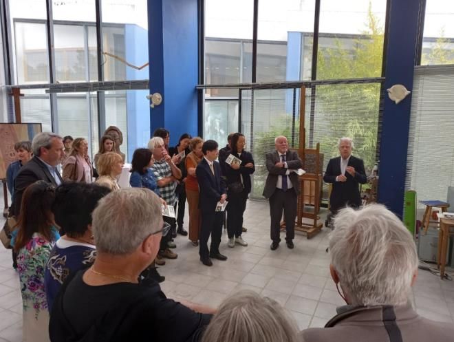 진주시, 프랑스 이성자 화백 아틀리에 ‘은하수’의 ‘주목할 만한 건축물’ 현판식 축하