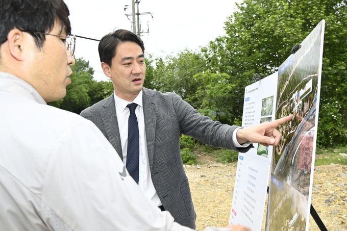 최재훈 달성군수, 철거 완료된 약산온천 현장 방문 및 최종 점검