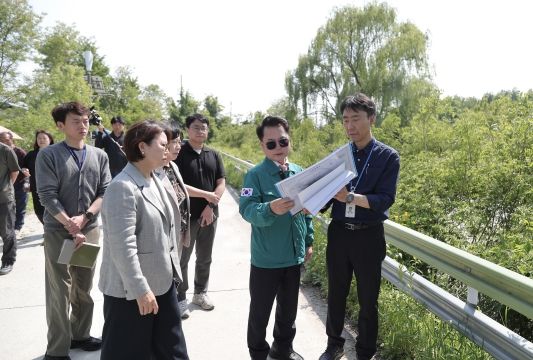 육시장 상중도 도시생태축 복원사업 현장 방문