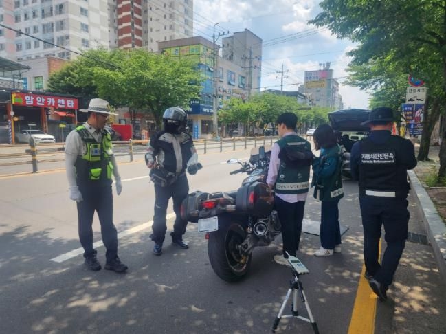 함안군,‘이륜차 소음 합동점검’실시