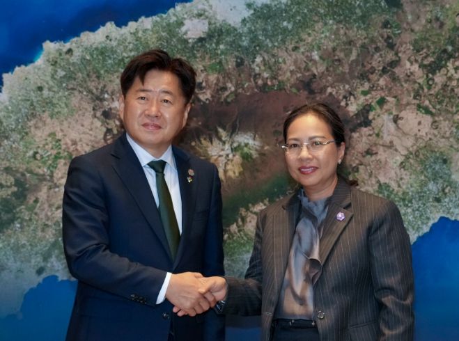 라오스장관 면담