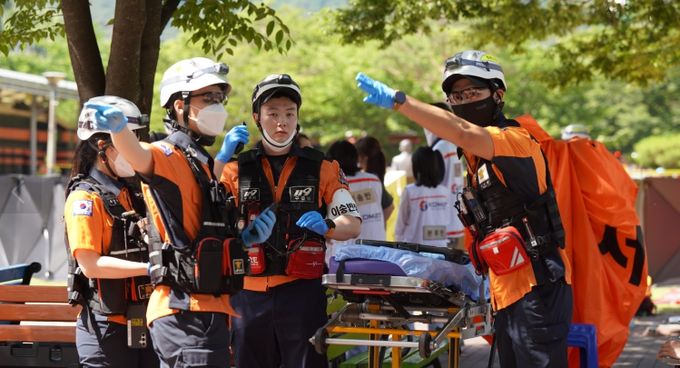 신고폭주, 다수사상자, 하천범람, 산사태·매몰, 지하가 침수 대응 훈련
