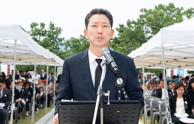 구미시, 제70회 현충일 추념식 거행…순국선열 향한 깊은 묵념