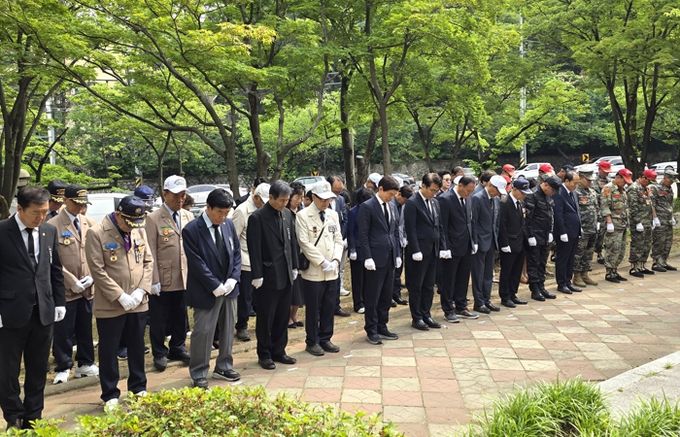 달서구, 제70회 현충일 맞아‘메카우장군 공덕비’참배