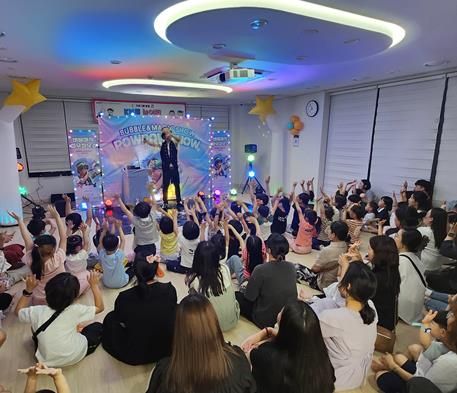경산시 옥산공동육아나눔터, 가족친화 문화공연 '버블매직쇼' 진행