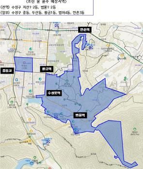 흐린 물 출수 예상지역 위치도