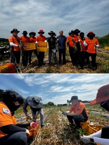 서산소방서, ‘쓱쓱!척척!’ 농촌 일손 돕기 출동