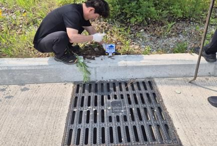 빗물받이 표식 설치