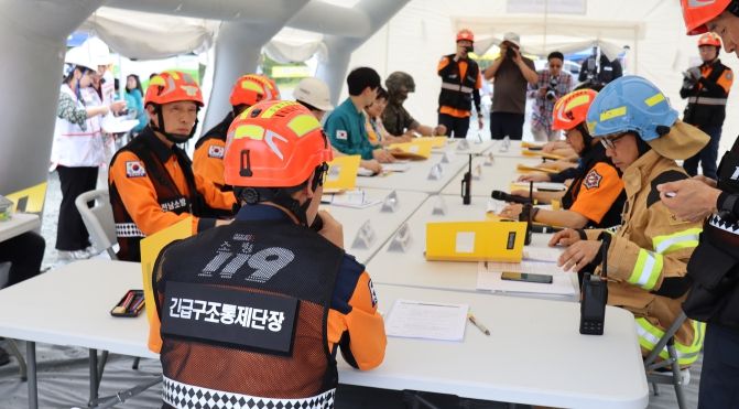 장흥소방서, 2025년 긴급구조 및 다수사상자 구급대응훈련 실시