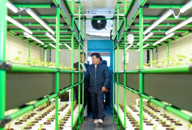 컨테이너 식물공장 현장 방문