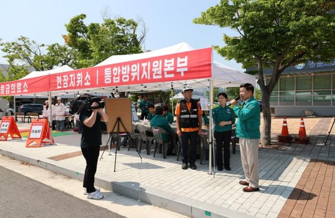 고성군, 전시 소산시설 대상 피폭대응 및 복구 실제훈련 실시