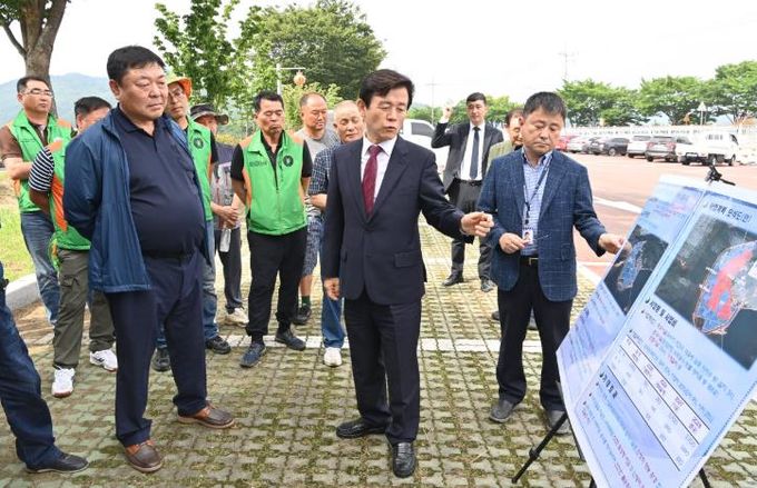 진주시 조규일 시장, 대평지구 지하수 함양사업 현장 점검