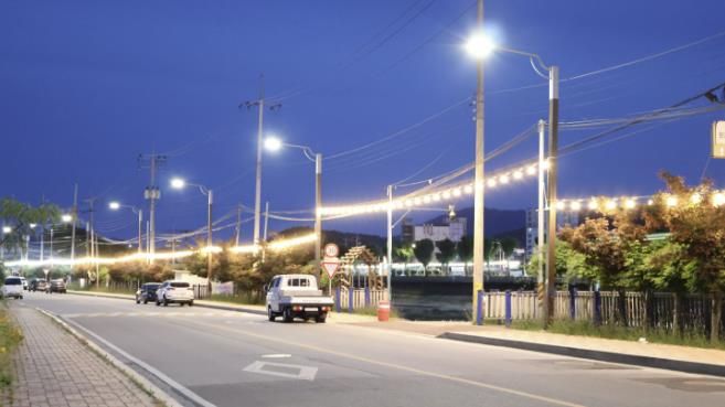 보은군, 보청천 1.8km 구간에 아름다운 경관조명 설치! 야간 힐링 명소로 재탄생